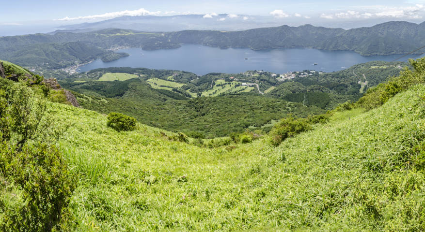 274 - Hakone - monte Komagatake - panoamica lago Ashi